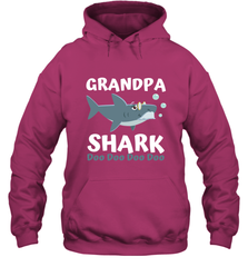 Grandpa Shark Family Shark Hooded Sweatshirt Hooded Sweatshirt - belovedtshirt