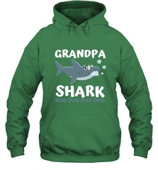 Grandpa Shark Family Shark Hooded Sweatshirt Hooded Sweatshirt - belovedtshirt
