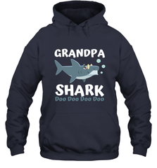 Grandpa Shark Family Shark Hooded Sweatshirt Hooded Sweatshirt - belovedtshirt
