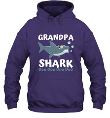 Grandpa Shark Family Shark Hooded Sweatshirt Hooded Sweatshirt - belovedtshirt