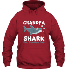 Grandpa Shark Family Shark Hooded Sweatshirt Hooded Sweatshirt - belovedtshirt