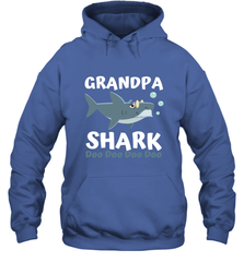 Grandpa Shark Family Shark Hooded Sweatshirt Hooded Sweatshirt - belovedtshirt