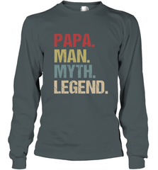 Papa Man Myth Legend Dad Father Long Sleeve T-Shirt Long Sleeve T-Shirt - belovedtshirt