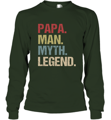 Papa Man Myth Legend Dad Father Long Sleeve T-Shirt Long Sleeve T-Shirt - belovedtshirt