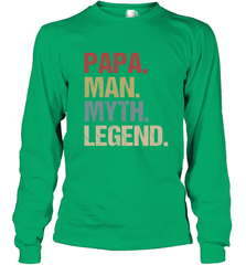 Papa Man Myth Legend Dad Father Long Sleeve T-Shirt Long Sleeve T-Shirt - belovedtshirt