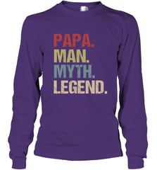 Papa Man Myth Legend Dad Father Long Sleeve T-Shirt Long Sleeve T-Shirt - belovedtshirt