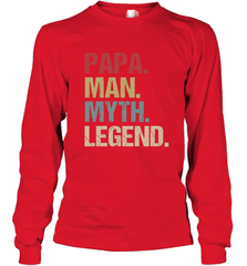 Papa Man Myth Legend Dad Father Long Sleeve T-Shirt Long Sleeve T-Shirt - belovedtshirt