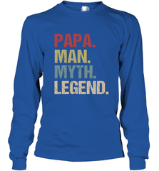 Papa Man Myth Legend Dad Father Long Sleeve T-Shirt Long Sleeve T-Shirt - belovedtshirt