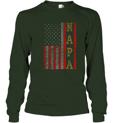 Cool Patriotic Napa US Flag Long Sleeve T-Shirt Long Sleeve T-Shirt - belovedtshirt