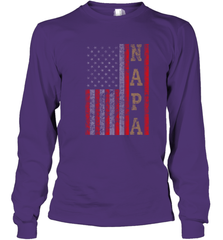 Cool Patriotic Napa US Flag Long Sleeve T-Shirt Long Sleeve T-Shirt - belovedtshirt