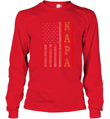 Cool Patriotic Napa US Flag Long Sleeve T-Shirt Long Sleeve T-Shirt - belovedtshirt