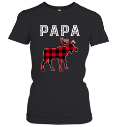 Papa Moose Red Plaid Christmas Pajama Women's T-Shirt