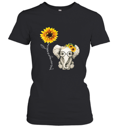 You Are My Sunshine Hippie Sunflower Elephant Gift Friend Women's T-Shirt