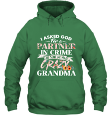 Crazy Grandma design Hooded Sweatshirt Hooded Sweatshirt - belovedtshirt