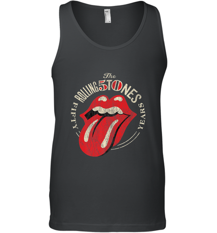 Mens The Rolling Stones 50th Anniversary Logo Men's Tank Top Men's Tank Top / Black / XS Men's Tank Top - belovedtshirt