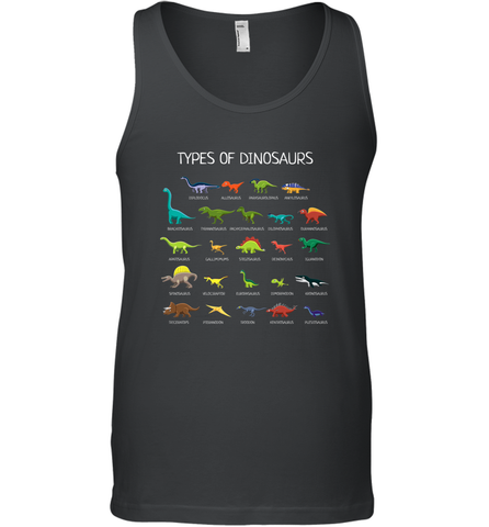 Types Of Dinosaurs Men's Tank Top Men's Tank Top / Black / XS Men's Tank Top - belovedtshirt