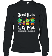 2nd Grade is on point, 1st day of school cactus teacher gift Long Sleeve T-Shirt Long Sleeve T-Shirt - belovedtshirt