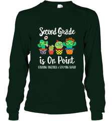 2nd Grade is on point, 1st day of school cactus teacher gift Long Sleeve T-Shirt Long Sleeve T-Shirt - belovedtshirt
