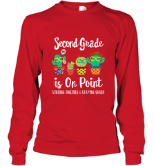 2nd Grade is on point, 1st day of school cactus teacher gift Long Sleeve T-Shirt Long Sleeve T-Shirt - belovedtshirt