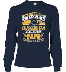 NFL The Only Thing I Love More Than Being A Los Angeles Chargers Fan Is Being A Papa Football Long Sleeve T-Shirt Long Sleeve T-Shirt - belovedtshirt