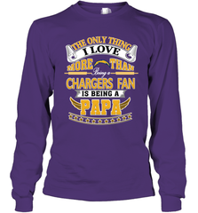 NFL The Only Thing I Love More Than Being A Los Angeles Chargers Fan Is Being A Papa Football Long Sleeve T-Shirt Long Sleeve T-Shirt - belovedtshirt