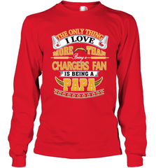 NFL The Only Thing I Love More Than Being A Los Angeles Chargers Fan Is Being A Papa Football Long Sleeve T-Shirt Long Sleeve T-Shirt - belovedtshirt