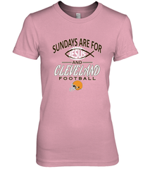 Sundays Are For Jesus and Cleveland Funny Christian Football Women's Premium T-Shirt Women's Premium T-Shirt - belovedtshirt