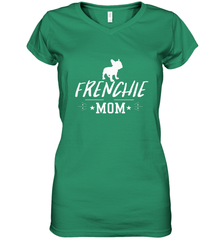 Womens French Bulldog Mom Frenchie Mom T shirt Dog Lover Tees Women's V-Neck T-Shirt Women's V-Neck T-Shirt - belovedtshirt