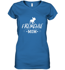Womens French Bulldog Mom Frenchie Mom T shirt Dog Lover Tees Women's V-Neck T-Shirt Women's V-Neck T-Shirt - belovedtshirt