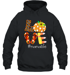 Funny Love Nanalife Pumpkin Flip Flops Nana Life Halloween Hooded Sweatshirt Hooded Sweatshirt - belovedtshirt