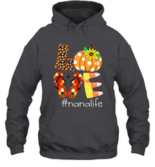 Funny Love Nanalife Pumpkin Flip Flops Nana Life Halloween Hooded Sweatshirt Hooded Sweatshirt - belovedtshirt