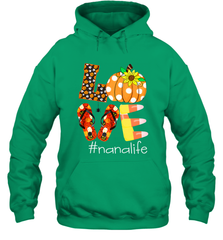 Funny Love Nanalife Pumpkin Flip Flops Nana Life Halloween Hooded Sweatshirt Hooded Sweatshirt - belovedtshirt