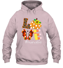 Funny Love Nanalife Pumpkin Flip Flops Nana Life Halloween Hooded Sweatshirt Hooded Sweatshirt - belovedtshirt