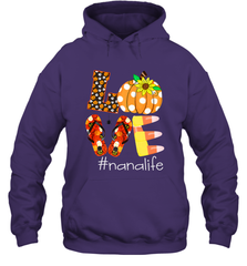 Funny Love Nanalife Pumpkin Flip Flops Nana Life Halloween Hooded Sweatshirt Hooded Sweatshirt - belovedtshirt