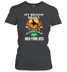 Broom Broke So I Became A fan of New York Jets  NFL Halloween Costume Women's T-Shirt Women's T-Shirt - belovedtshirt
