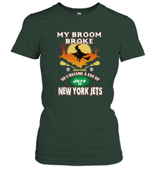 Broom Broke So I Became A fan of New York Jets  NFL Halloween Costume Women's T-Shirt Women's T-Shirt - belovedtshirt