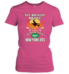 Broom Broke So I Became A fan of New York Jets  NFL Halloween Costume Women's T-Shirt Women's T-Shirt - belovedtshirt