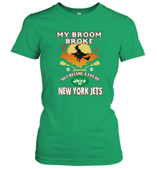 Broom Broke So I Became A fan of New York Jets  NFL Halloween Costume Women's T-Shirt Women's T-Shirt - belovedtshirt