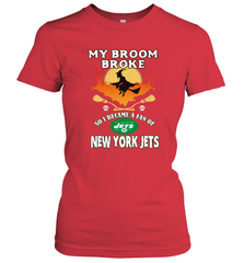 Broom Broke So I Became A fan of New York Jets  NFL Halloween Costume Women's T-Shirt Women's T-Shirt - belovedtshirt