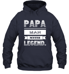 Papa Man Myth Legend Father's Day Dad Veteran Gift Hooded Sweatshirt