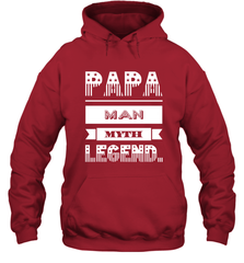 Papa Man Myth Legend Father's Day Dad Veteran Gift Hooded Sweatshirt Hooded Sweatshirt - belovedtshirt