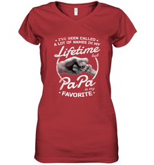 Papa Fathers Day Grandpa or Dad Women's V-Neck T-Shirt Women's V-Neck T-Shirt - belovedtshirt