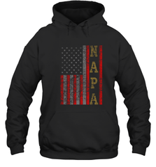 Cool Patriotic Napa US Flag Hooded Sweatshirt Hooded Sweatshirt - belovedtshirt