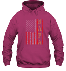 Cool Patriotic Napa US Flag Hooded Sweatshirt Hooded Sweatshirt - belovedtshirt
