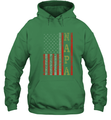 Cool Patriotic Napa US Flag Hooded Sweatshirt Hooded Sweatshirt - belovedtshirt