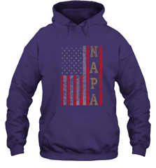 Cool Patriotic Napa US Flag Hooded Sweatshirt Hooded Sweatshirt - belovedtshirt
