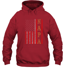 Cool Patriotic Napa US Flag Hooded Sweatshirt Hooded Sweatshirt - belovedtshirt