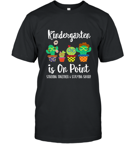 Kindergarten is on point, 1st day of school cactus teacher Men's T-Shirt Men's T-Shirt / Black / S Men's T-Shirt - belovedtshirt