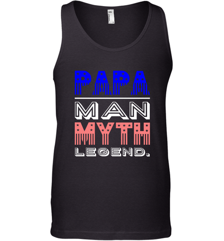 Papa Man Myth Legend Father's Day Dad Veteran Men's Tank Top Men's Tank Top / Black / XS Men's Tank Top - belovedtshirt