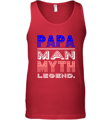 Papa Man Myth Legend Father's Day Dad Veteran Men's Tank Top Men's Tank Top - belovedtshirt